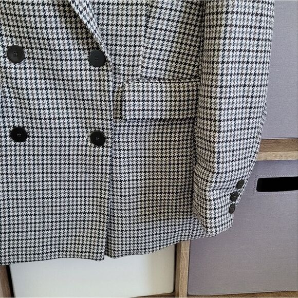 Joie Houndstooth Double Breasted Wool Blend Blazer XS (P) - Picture 8 of 12